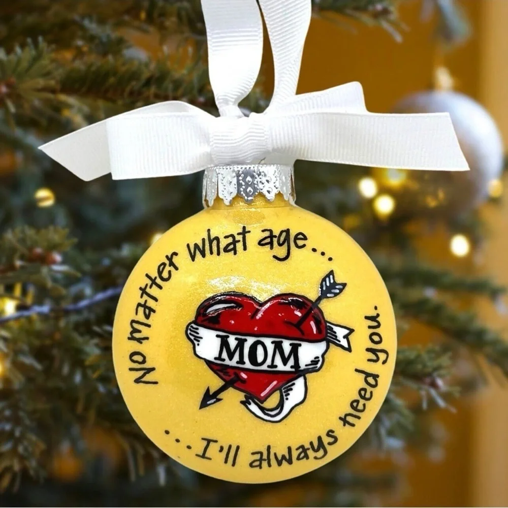 Mom's Custom Christmas Ornament: The Perfect Holiday Gift for Tattoo-Loving Moms